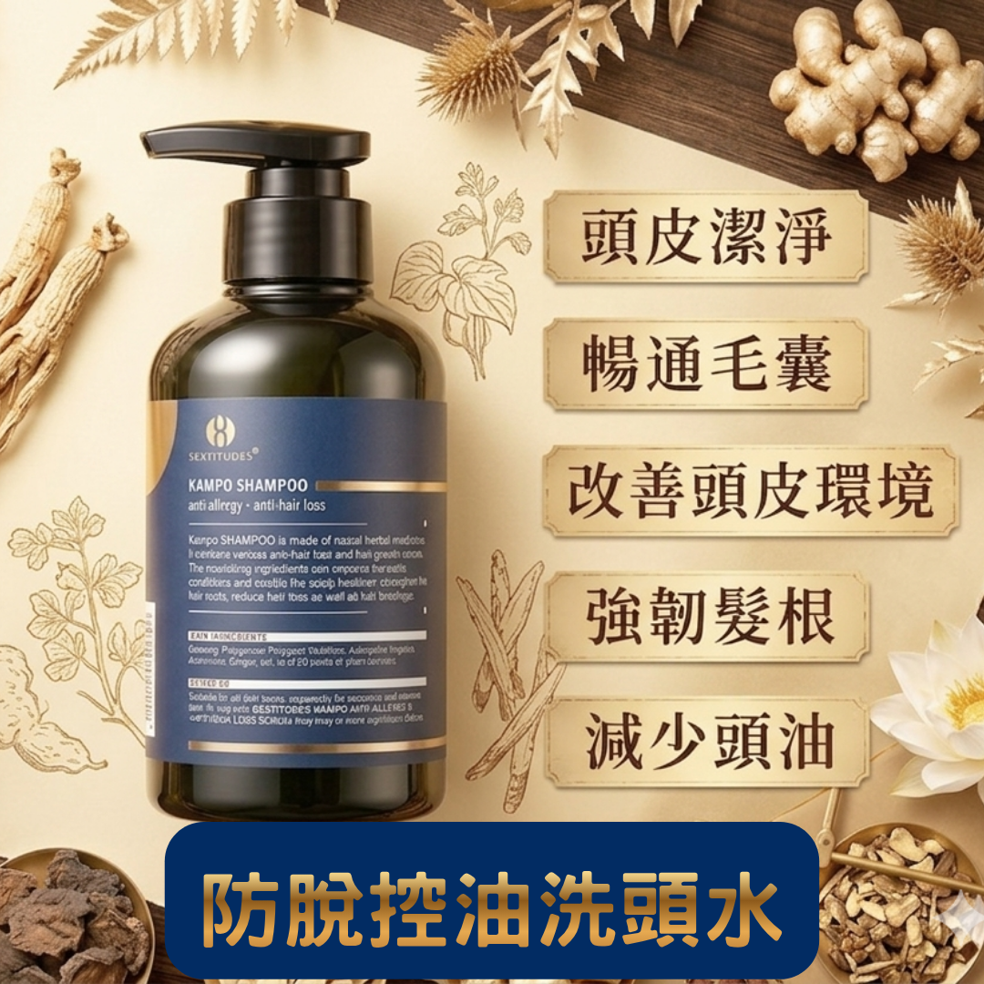 香港 貝迪喬 漢方防脫控油洗頭水 300ml