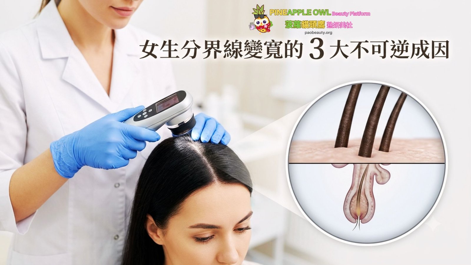 精密頭皮檢測與毛囊對比